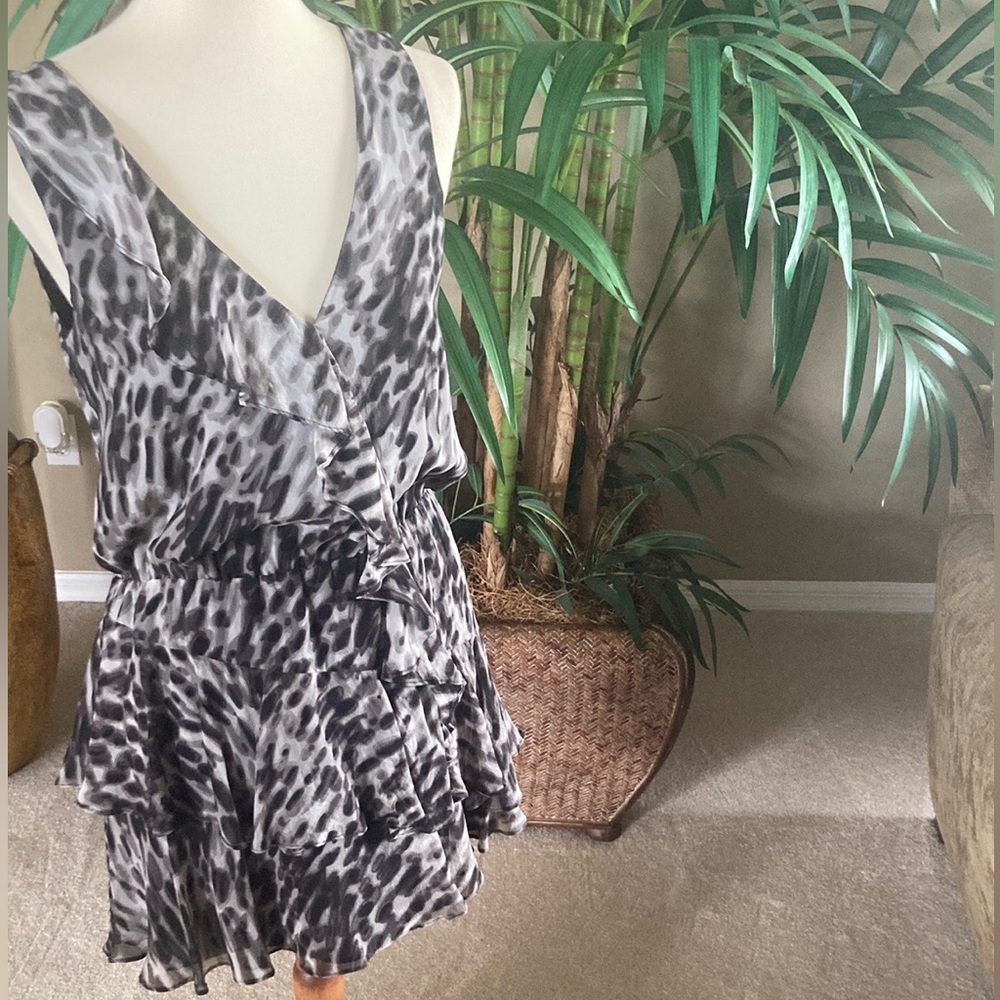 BCBG Silk Ruffled Mini Dress